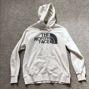 The North Face Cream Hoodie with Logo